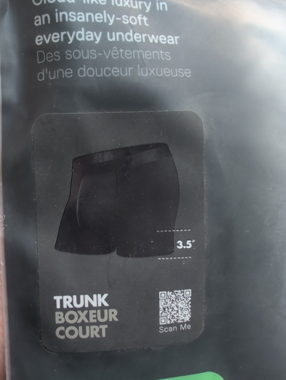 Men’s BN3TH Boxer Trunks Solid Black 3.5" Size Small NWT